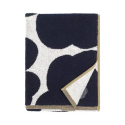 Marimekko Unikko White / Dark Blue / Gold Hand Towel -home decoration marimekko unikko white dark blue gold hand towel 33