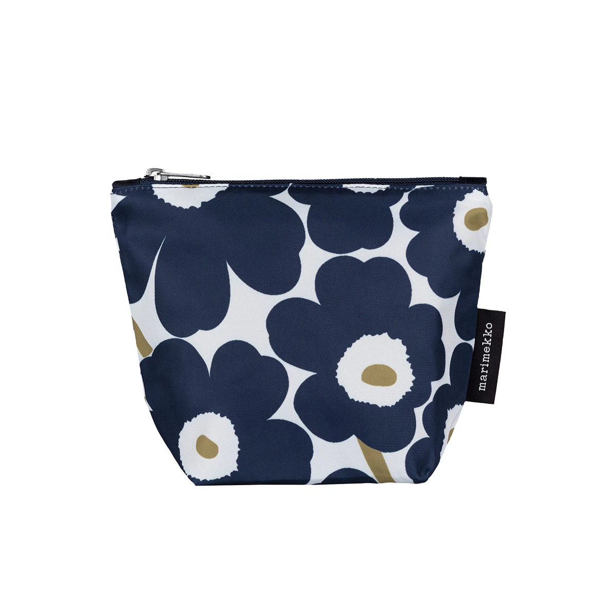 Marimekko Unikko White / Dark Blue / Gold Small Kait Cosmetic Bag 4 Marimekko Unikko White / Dark Blue / Gold Small Kait Cosmetic Bag - Image 2
