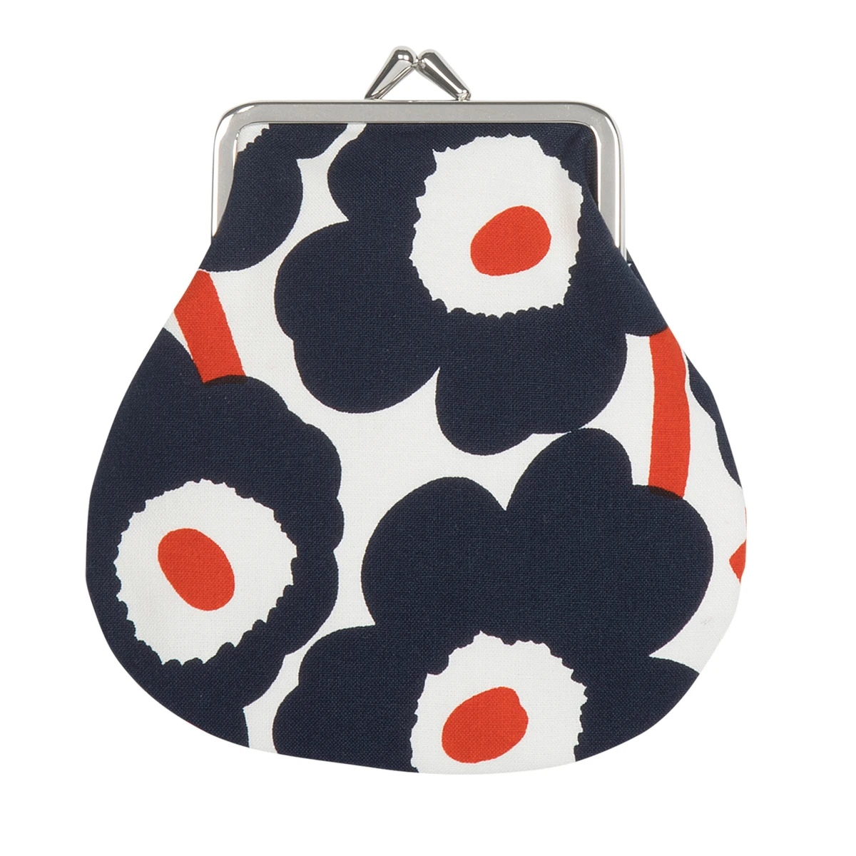 Marimekko Unikko White / Navy / Orange Coin Purse 4 Marimekko Unikko White / Navy / Orange Coin Purse - Image 2