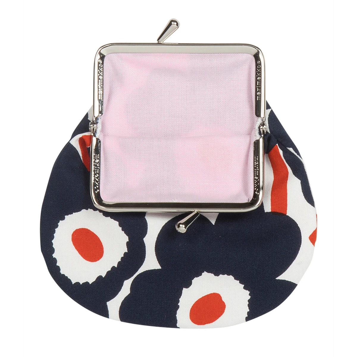 Marimekko Unikko White / Navy / Orange Coin Purse 3 Marimekko Unikko White / Navy / Orange Coin Purse