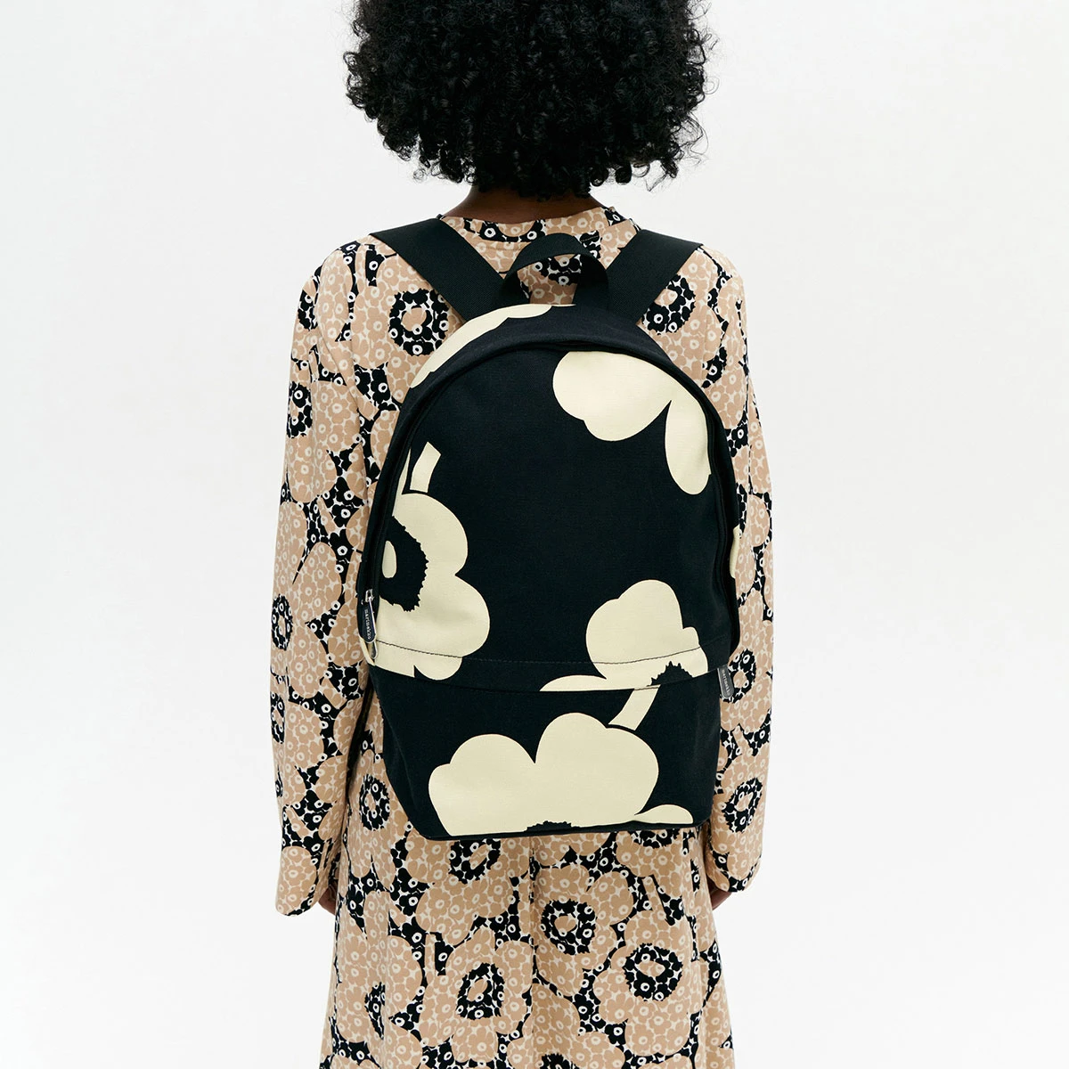 Marimekko Unikko Yellow / Black Enni Backpack 6 Marimekko Unikko Yellow / Black Enni Backpack - Image 4