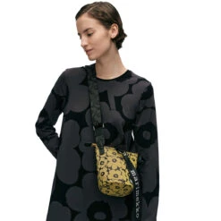 Marimekko Unikko Yellow / Black Essential Bucket Bag