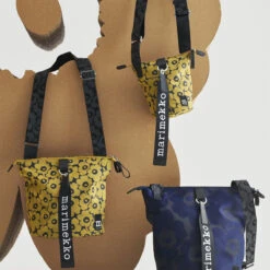 Marimekko Unikko Yellow / Black Essential Bucket Bag -home decoration marimekko unikko yellow black essential bucket bag 39