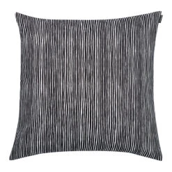 Marimekko Varvunraita Black/White Heavyweight Large Throw Pillow