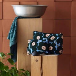 Marimekko Varvunraita Blue / Green Hand Towel -home decoration marimekko varvunraita blue green hand towel 60