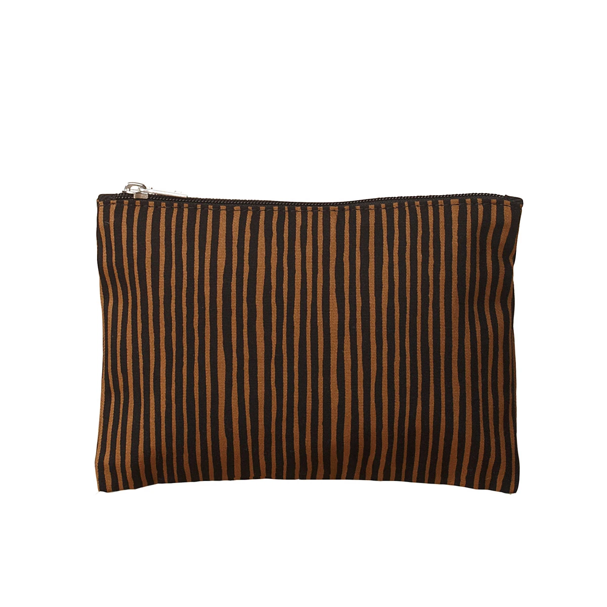 Marimekko Varvunraita Brown / Black Keksi Zip Pouch 3 Marimekko Varvunraita Brown / Black Keksi Zip Pouch