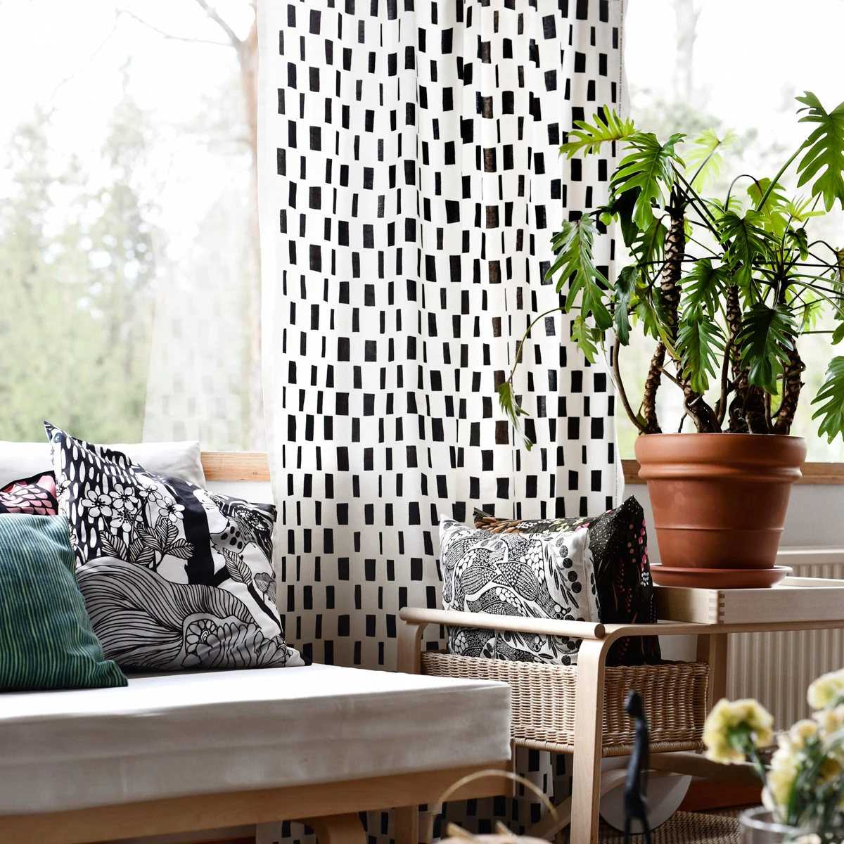 Marimekko Varvunraita Green Heavyweight Small Throw Pillow 4 Marimekko Varvunraita Green Heavyweight Small Throw Pillow - Image 2