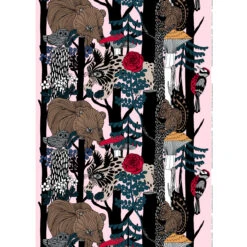 Marimekko Veljekset Finland 100 Pink Fabric Repeat