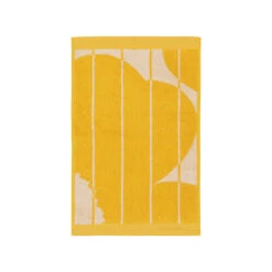 Marimekko Vesi Unikko Yellow / Beige Guest Towel - Anniversary Edition -home decoration marimekko vesi unikko yellow beige anniversary guest towel 24