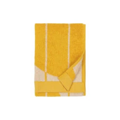 Marimekko Vesi Unikko Yellow / Beige Guest Towel - Anniversary Edition -home decoration marimekko vesi unikko yellow beige anniversary guest towel 27