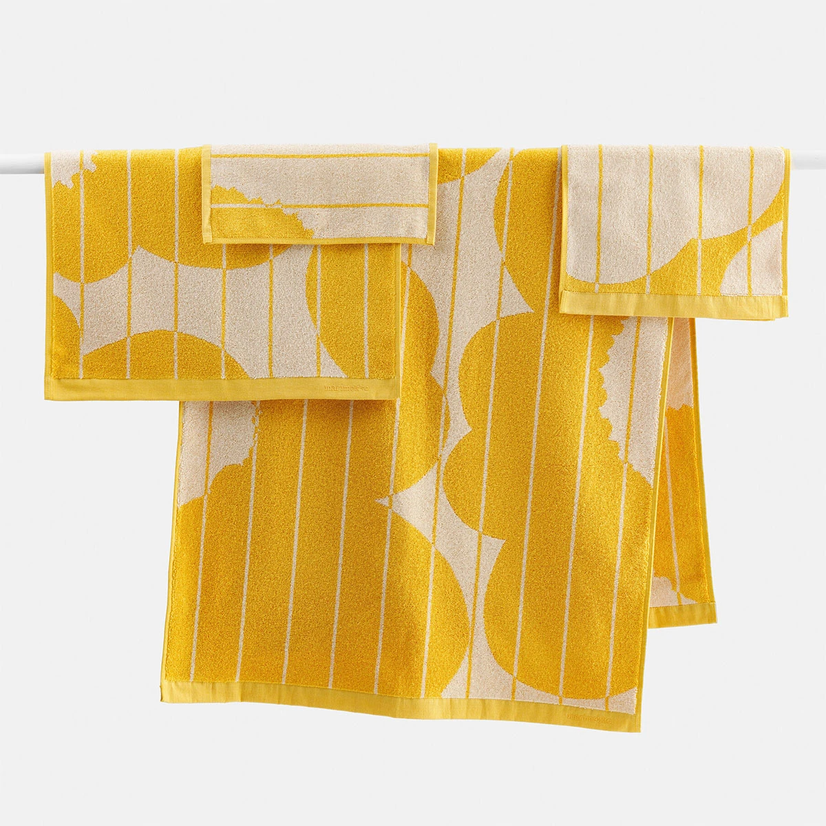 Marimekko Vesi Unikko Yellow / Beige Guest Towel - Anniversary Edition