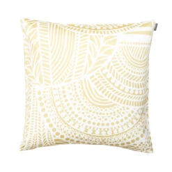 Marimekko Vuorilaakso White / Gold Throw Pillow